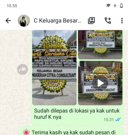Pengiriman Papan Bunga Duka Rambutan